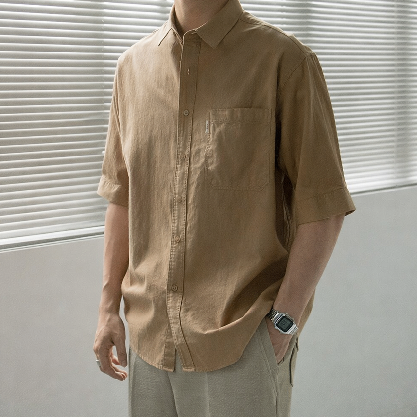 Camisa Brookstone de caimento folgado com botões