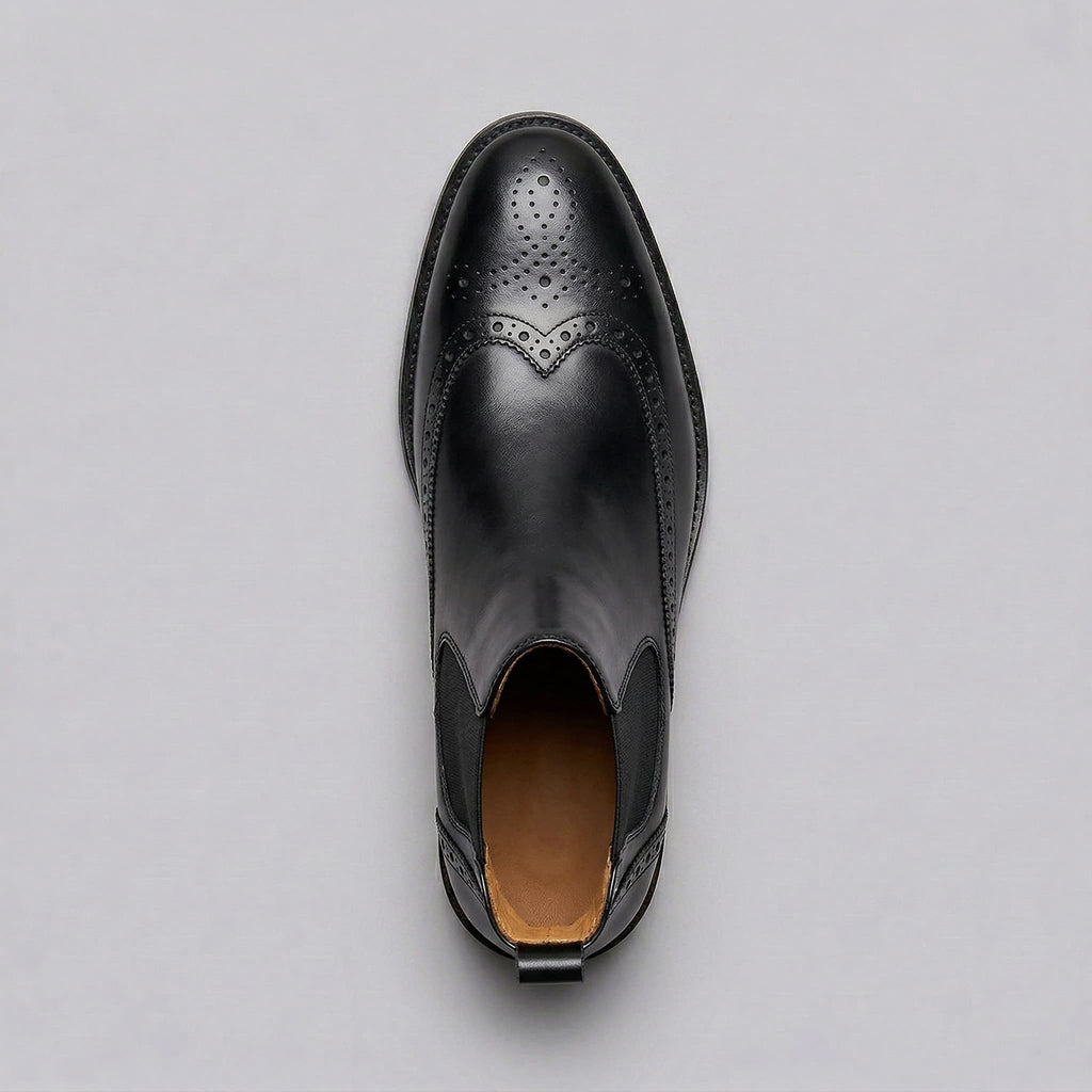 Botas Chelsea Clássicas Ashwicke com Bico Wingtip