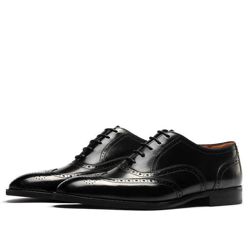 Sapatos sociais Oxford de couro premium