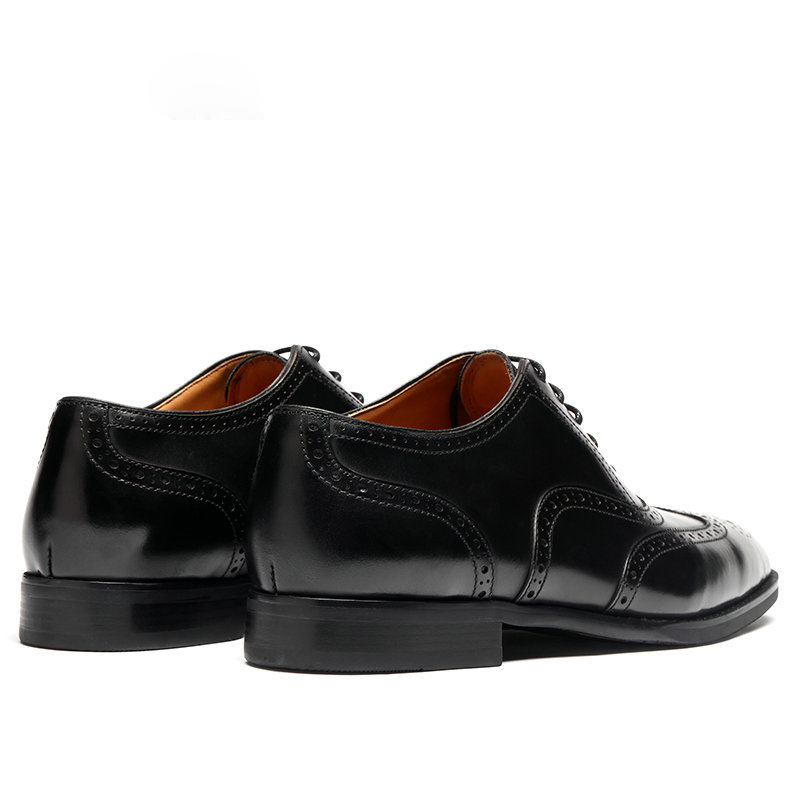Sapatos sociais Oxford de couro premium