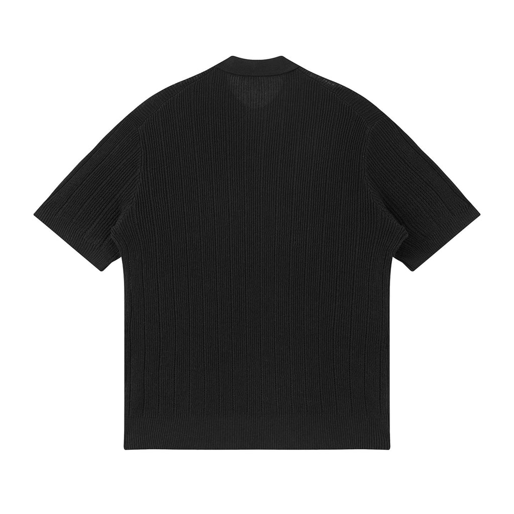 Camisa Polo de Tricô Canelado Texturizado Sestri