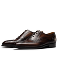 Sapatos sociais Oxford de couro premium