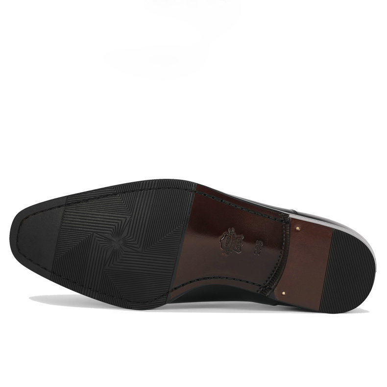 Sapatos sociais Oxford de couro premium