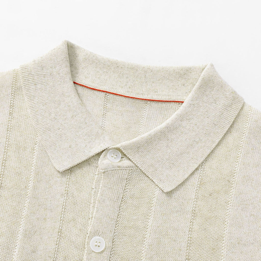 Camisa Polo de Tricô Canelado Texturizado Alassio
