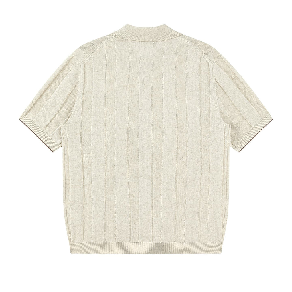 Camisa Polo de Tricô Canelado Texturizado Alassio