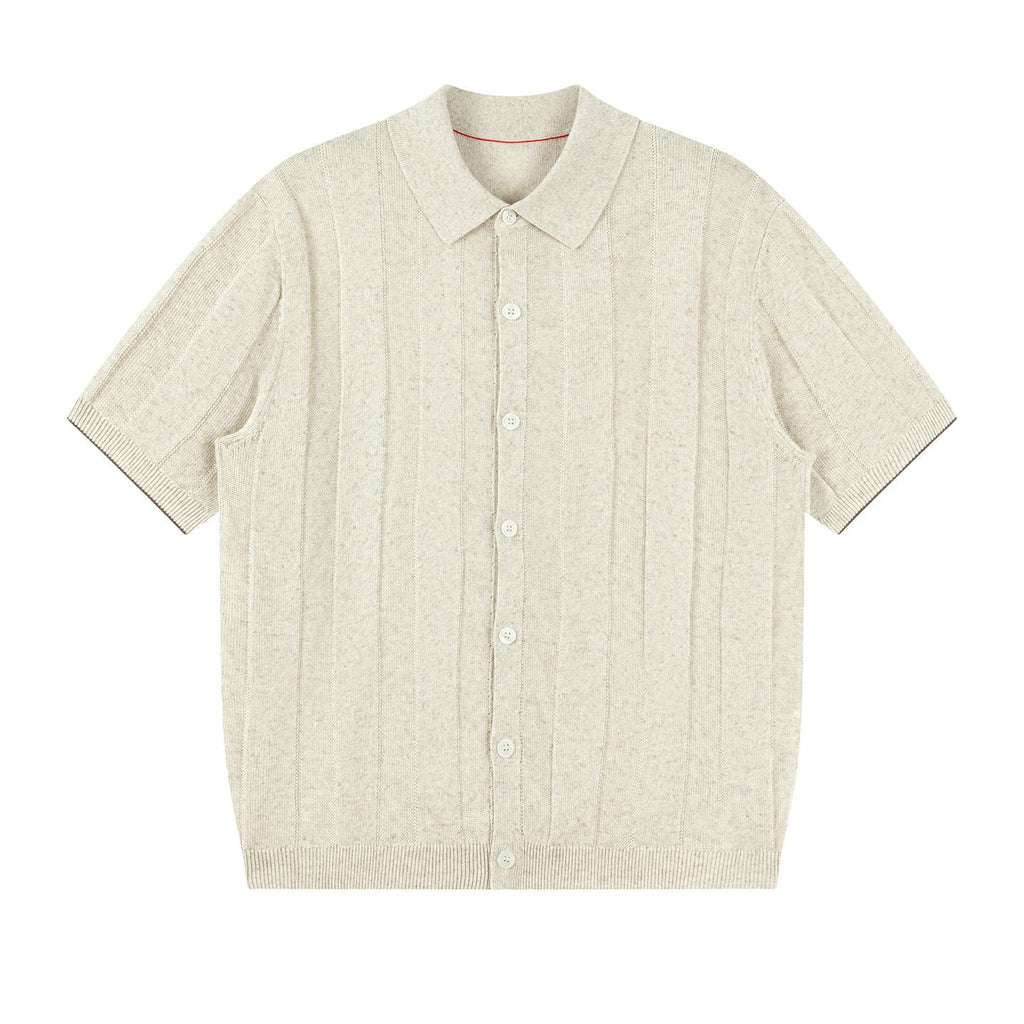 Camisa Polo de Tricô Canelado Texturizado Alassio