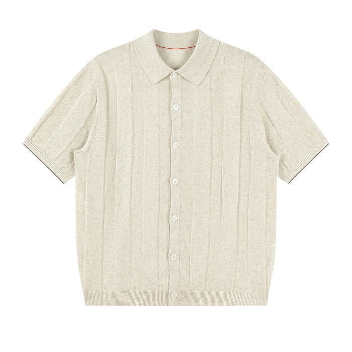 Camisa Polo de Tricô Canelado Texturizado Alassio