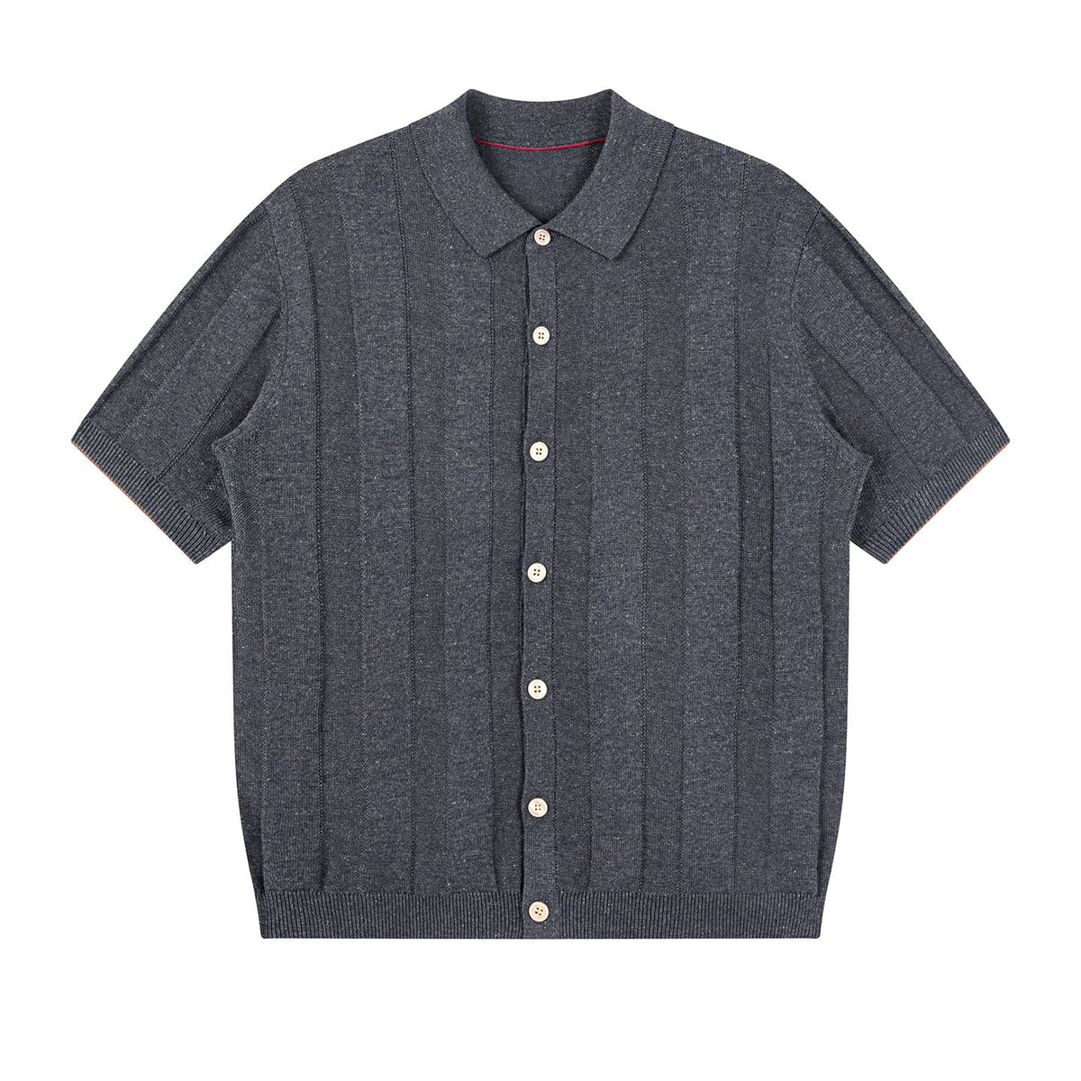 Camisa Polo de Tricô Canelado Texturizado Alassio