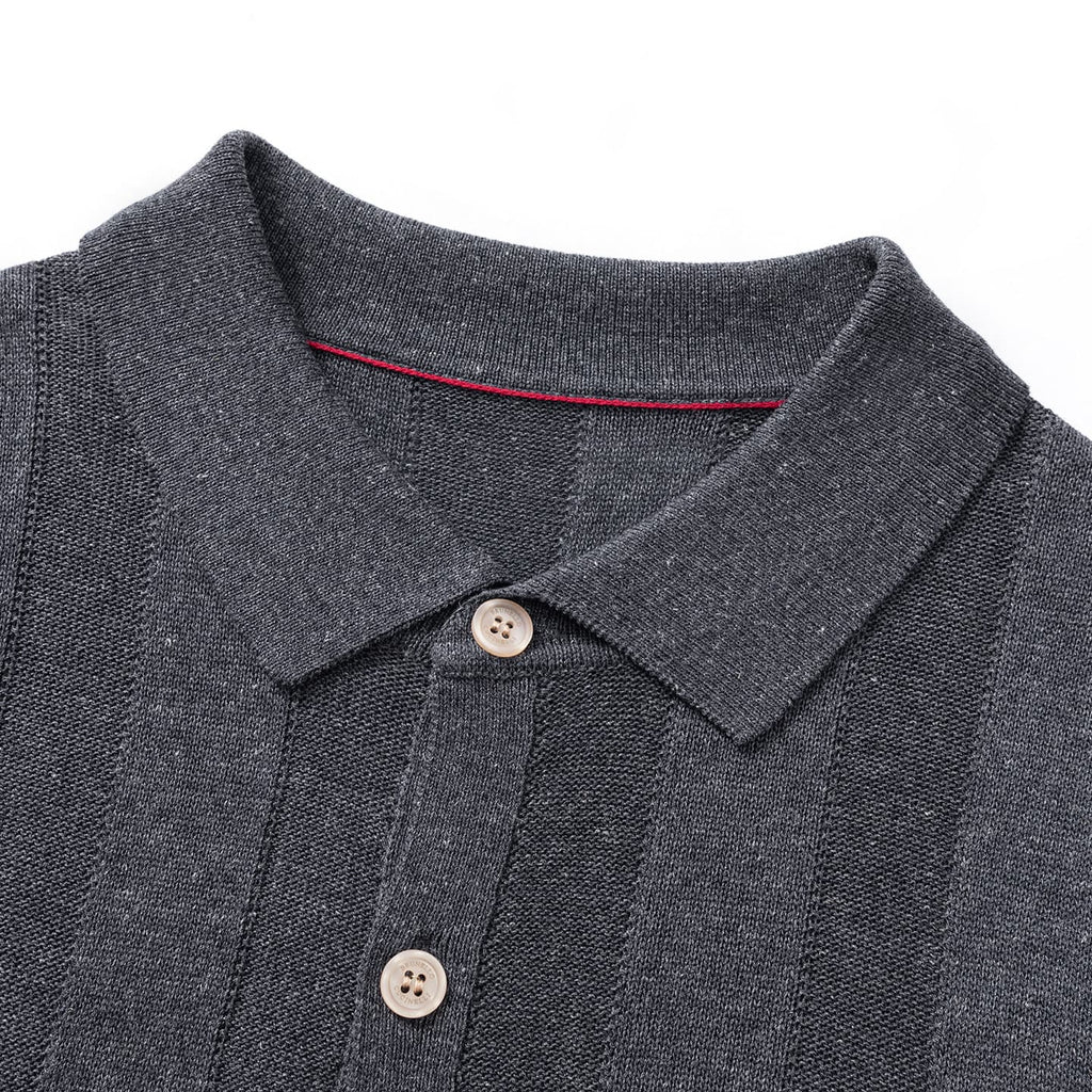 Camisa Polo de Tricô Canelado Texturizado Alassio