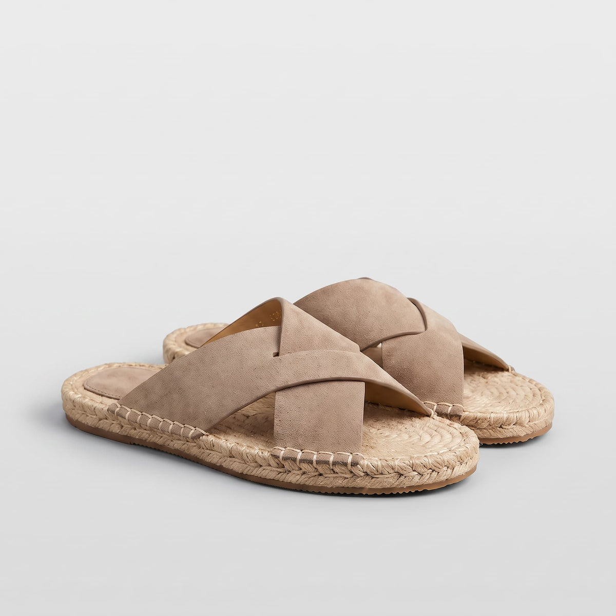 Sandálias Slide Espadrille de Camurça Corsham