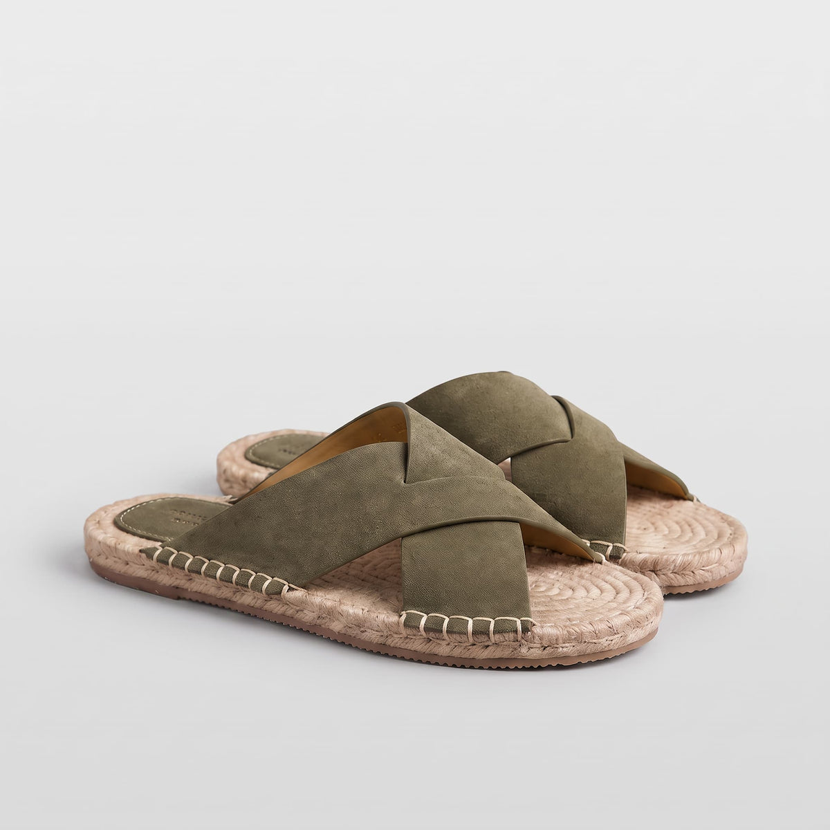 Sandálias Slide Espadrille de Camurça Corsham