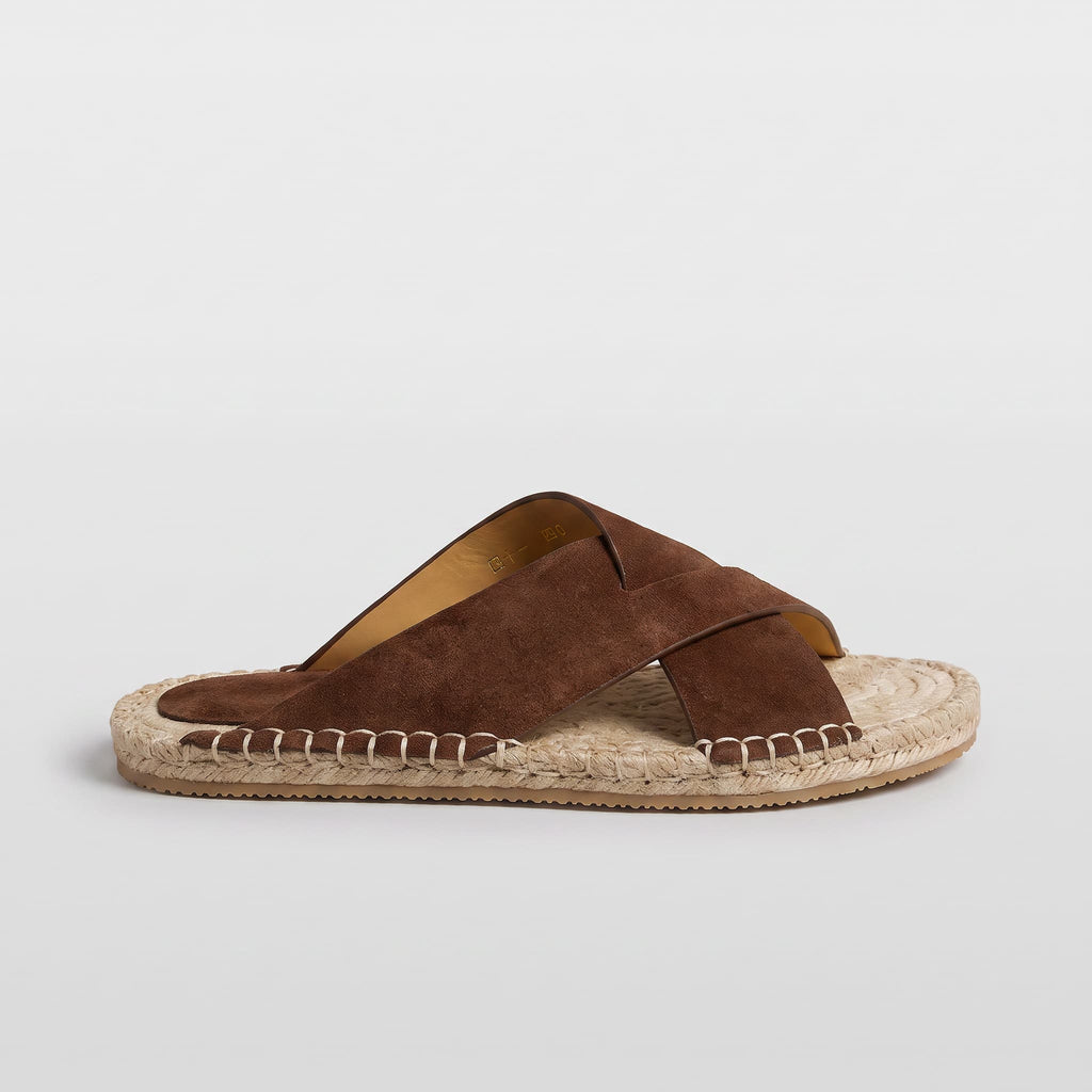Sandálias Slide Espadrille de Camurça Corsham