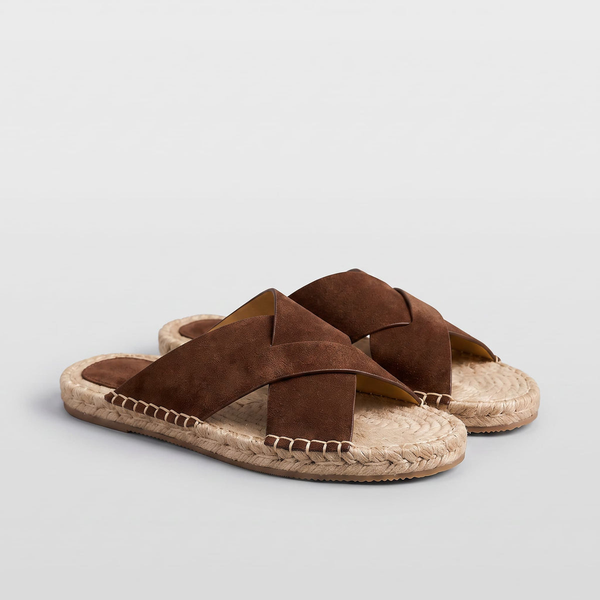 Sandálias Slide Espadrille de Camurça Corsham