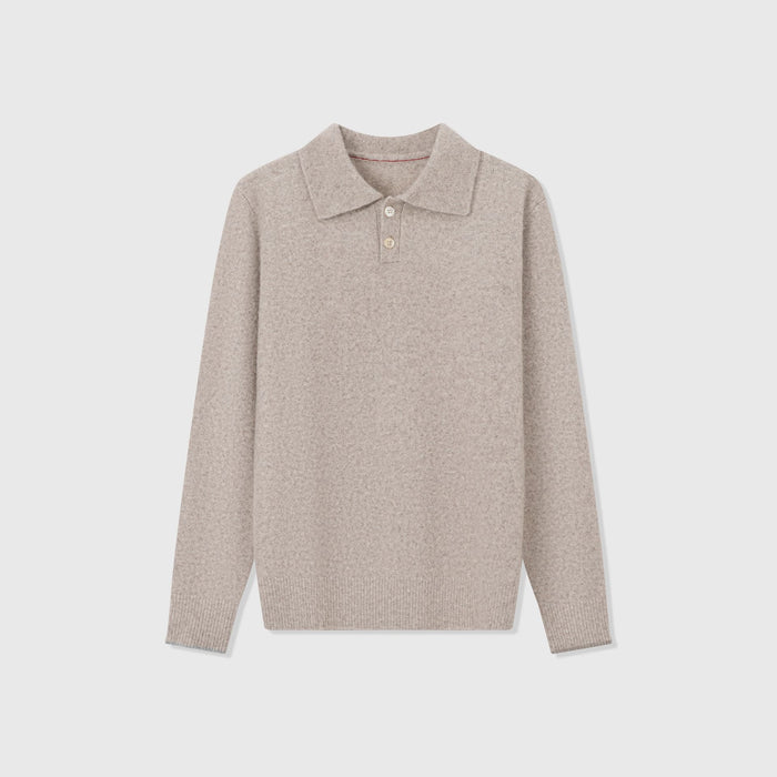 Suéter Polo de Tricô Escovado Premium Sirolo