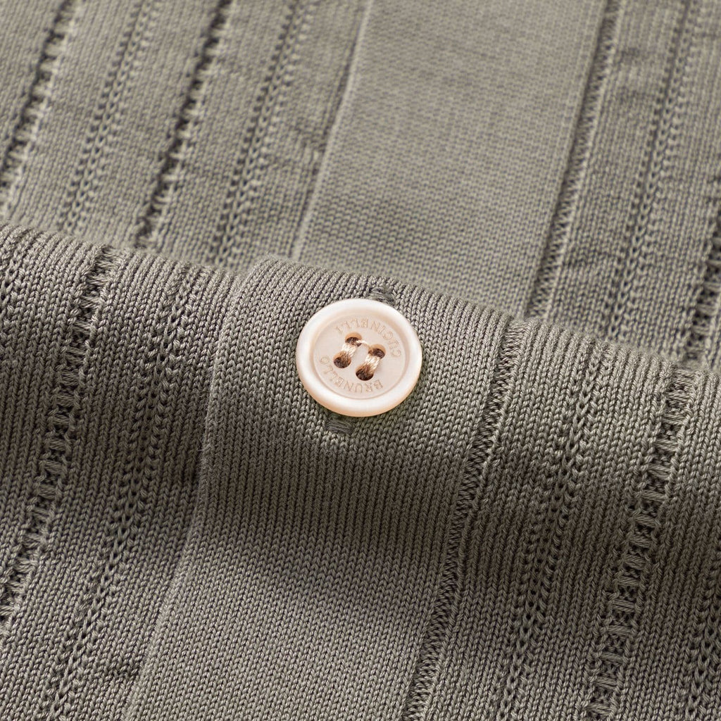 Camisa Polo Pietra de Tricô Canelado Texturizado