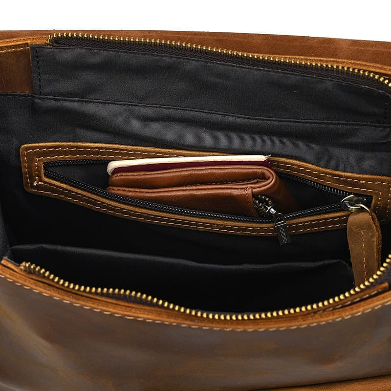 Mochila de Couro Vintage Clássica Huxley