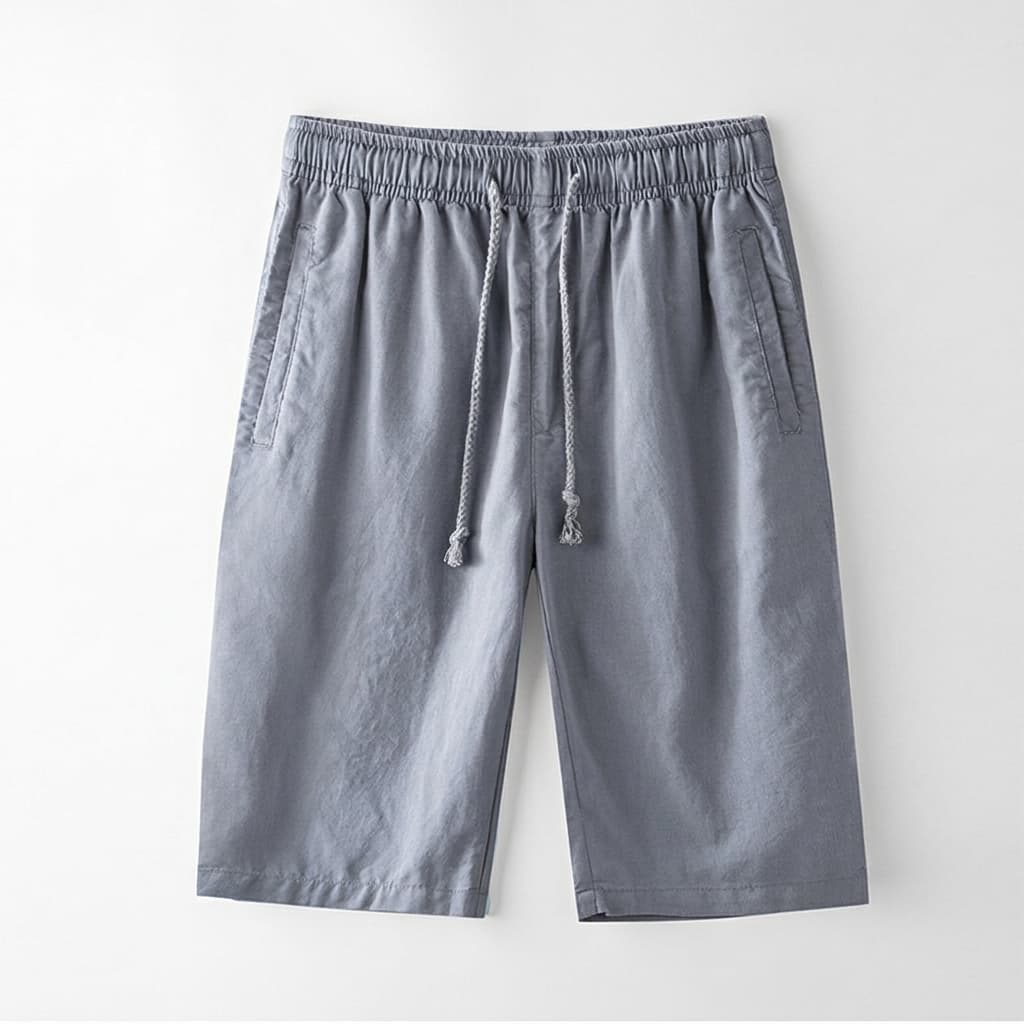 Shorts Cortina de linho com cordão