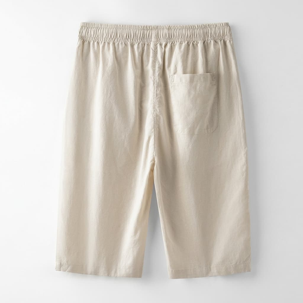 Shorts Cortina de linho com cordão