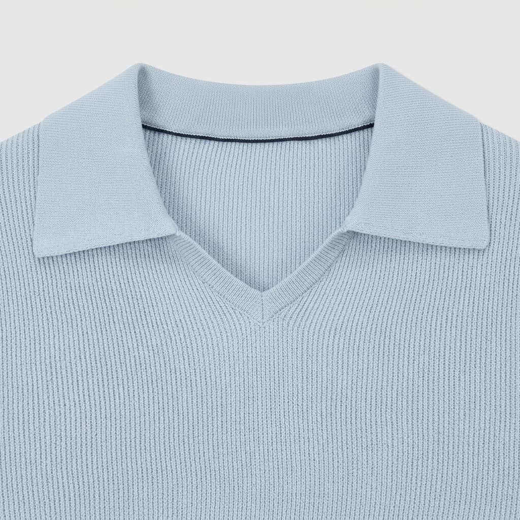 Polo de Tricô Solaro com Gola Aberta