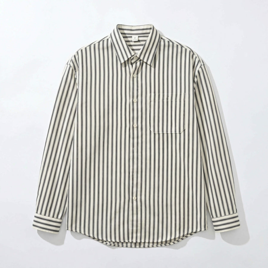 Blusa Clássica Listrada de Manga Longa Bellagio