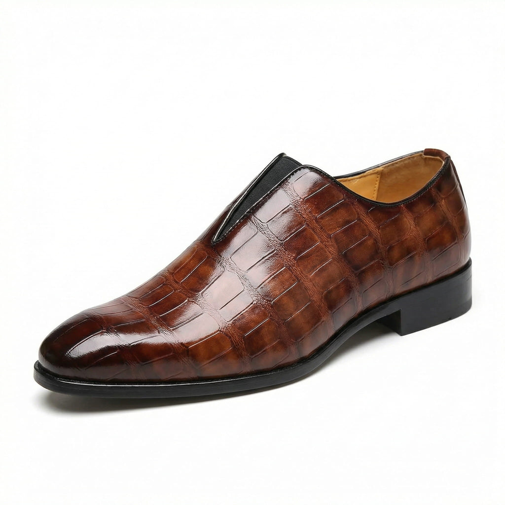 Mocassins Camden com textura de crocodilo