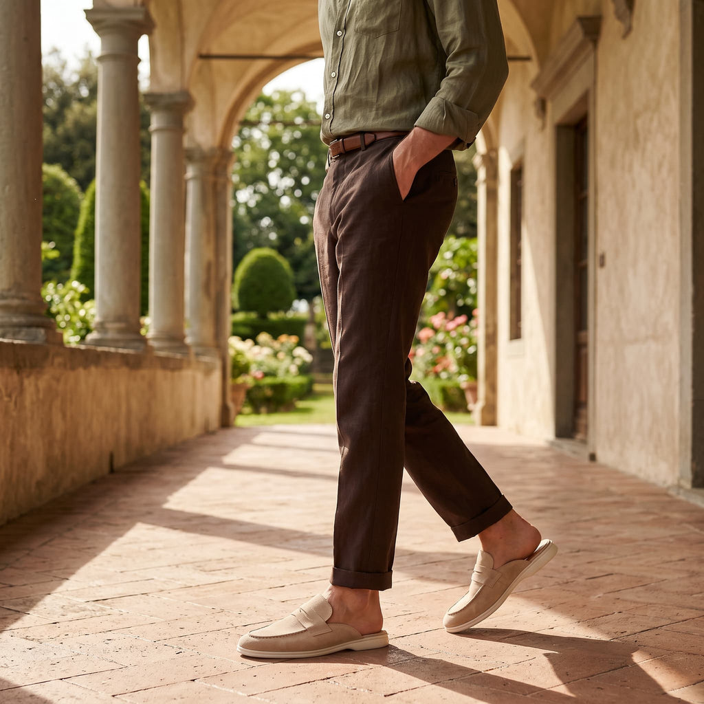 Mule Langford de Camurça Luxuosa