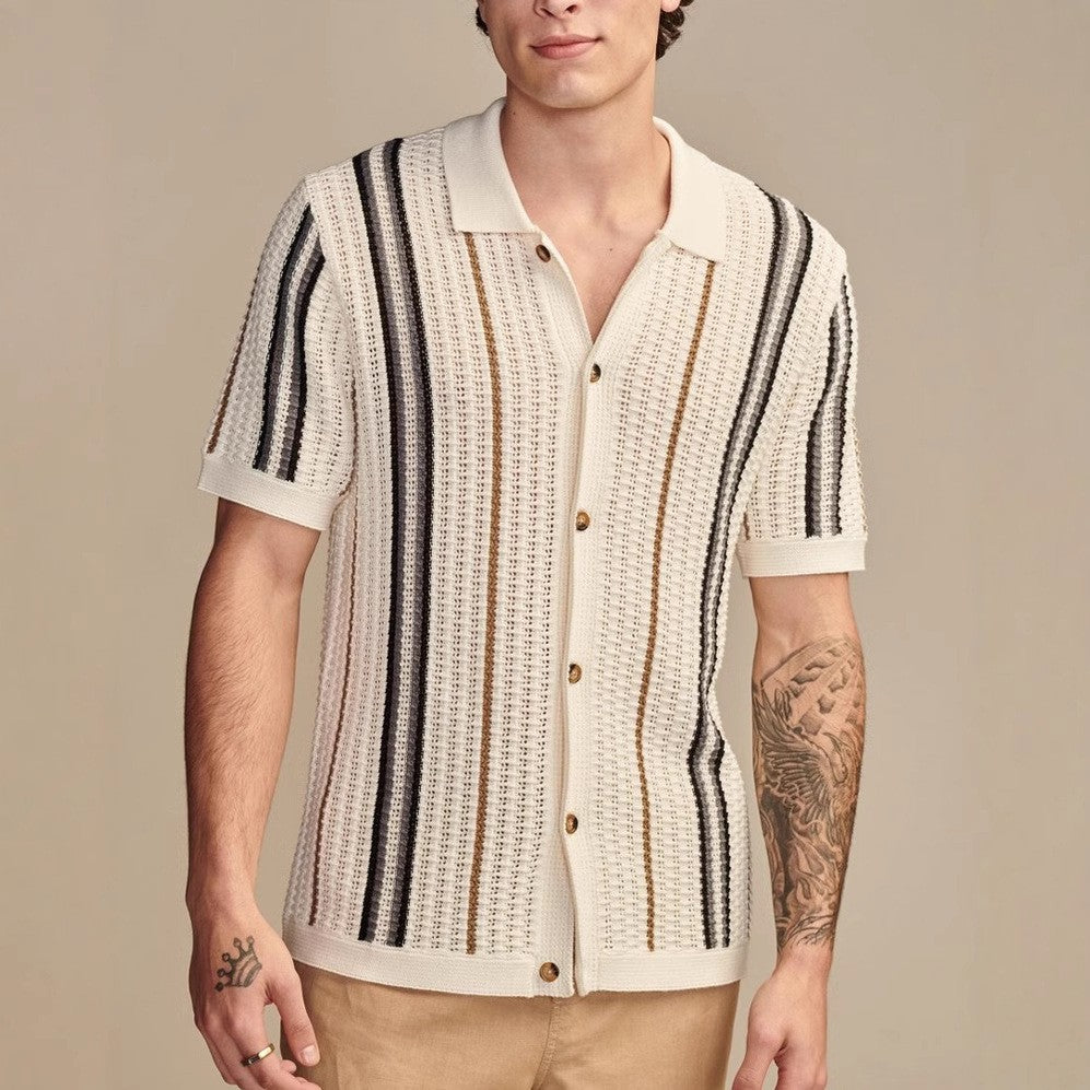 Camisa Riviera de Tricô – Estilo e Conforto sem Esforço
