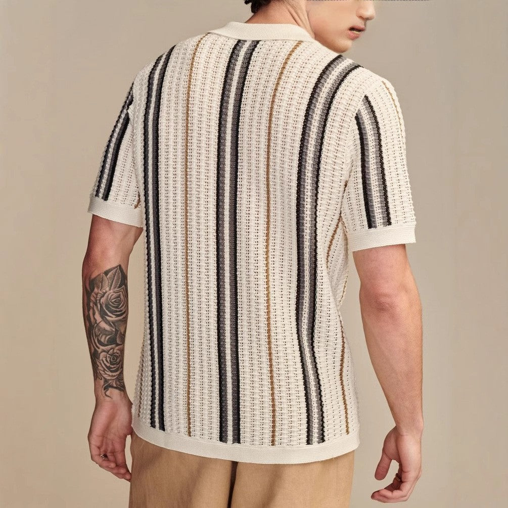 Camisa Riviera de Tricô – Estilo e Conforto sem Esforço