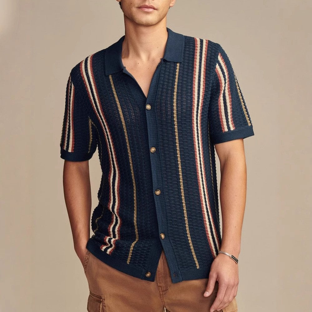 Camisa Riviera de Tricô – Estilo e Conforto sem Esforço