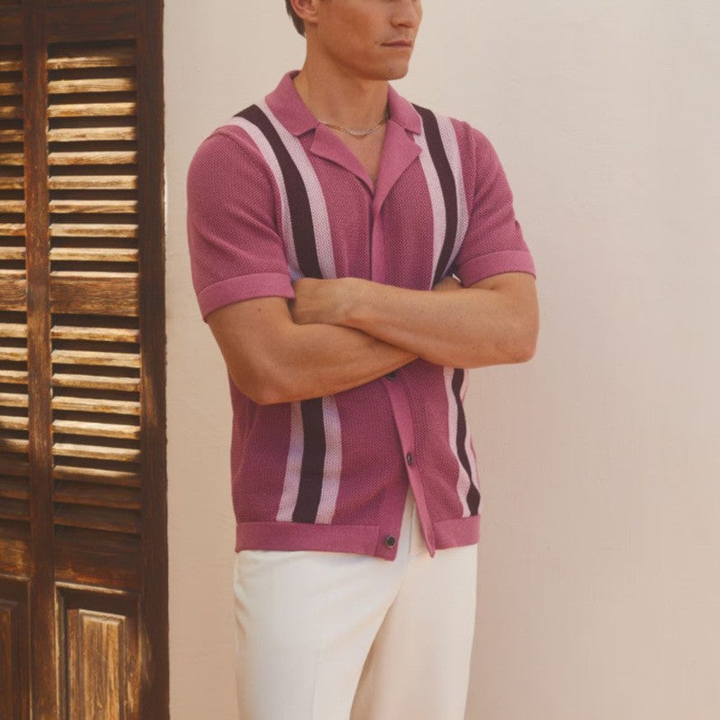 Camisa Polo de Tricô Listrada Havanna