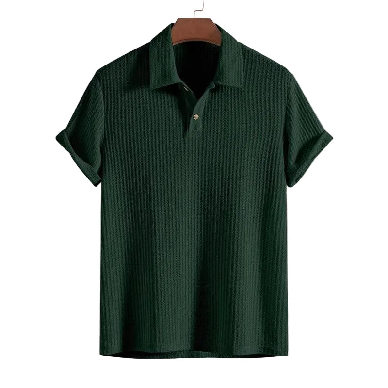 Camisa Polo Lido em Malha Waffle