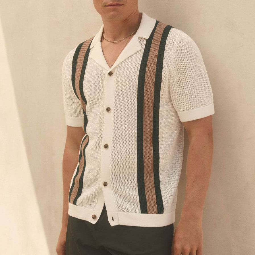 Camisa Polo de Tricô Listrada Havanna