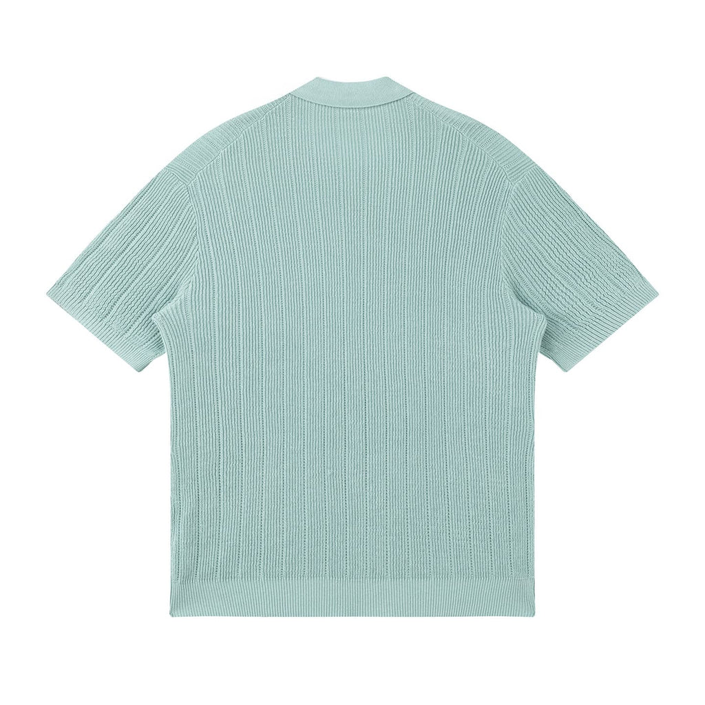 Camisa Polo de Tricô Canelado Texturizado Sestri