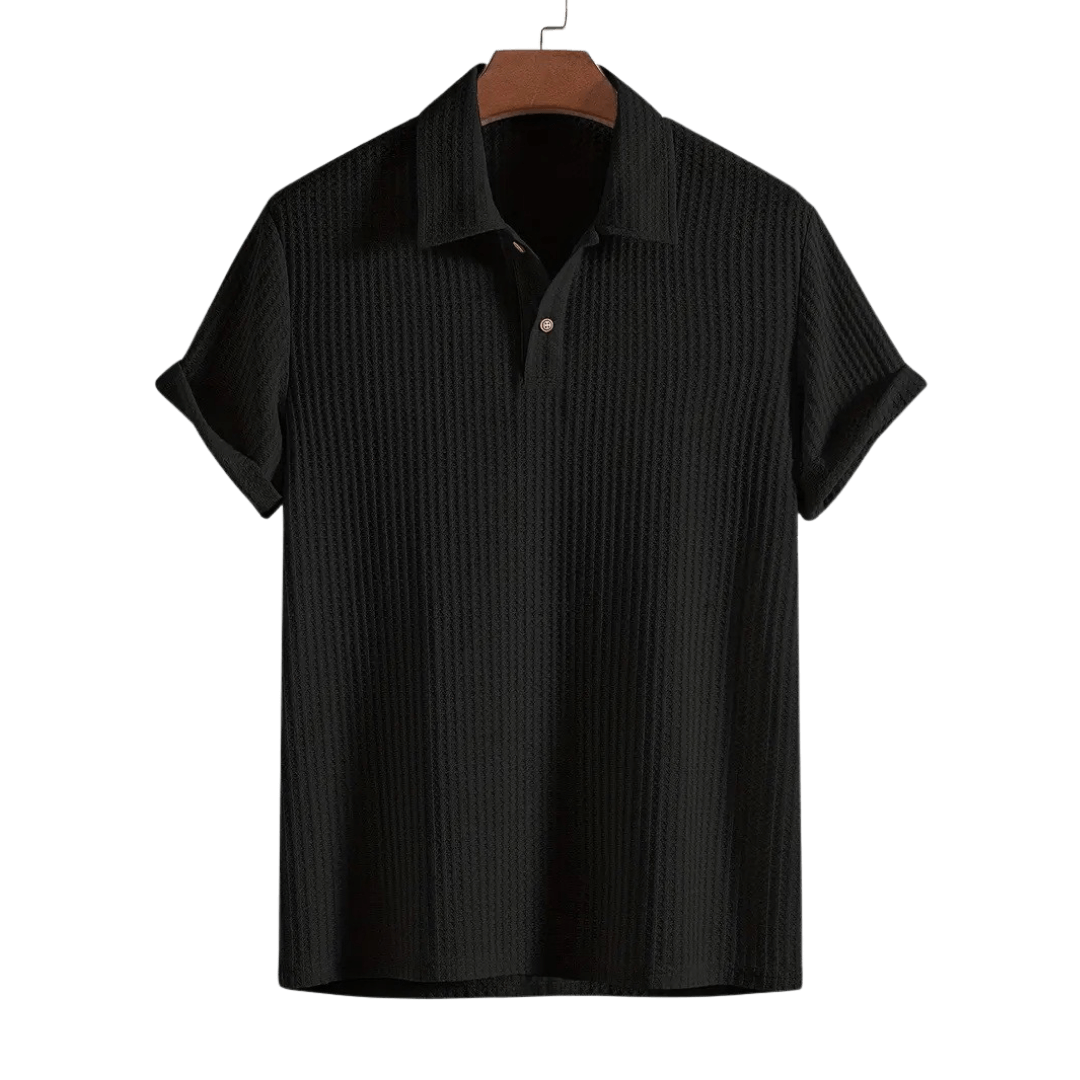 Camisa Polo Lido em Malha Waffle