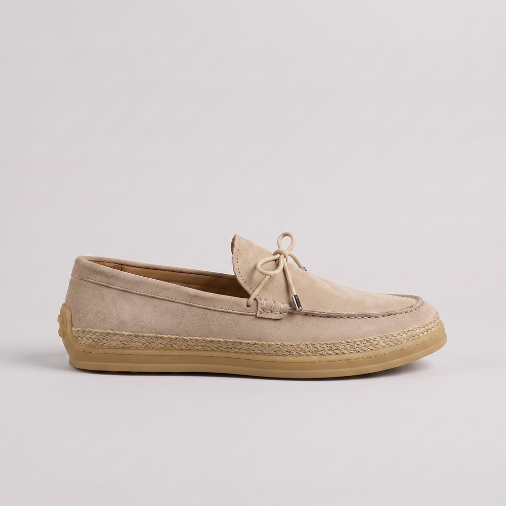 Mocassim Praiano Premium de Camurça com Laço – Sapato Slip-on Elegante