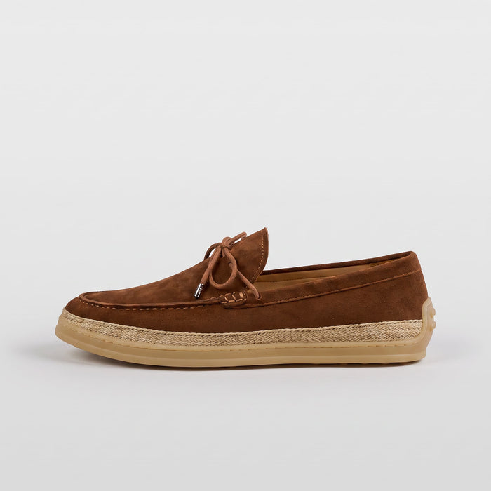 Mocassim Praiano Premium de Camurça com Laço – Sapato Slip-on Elegante