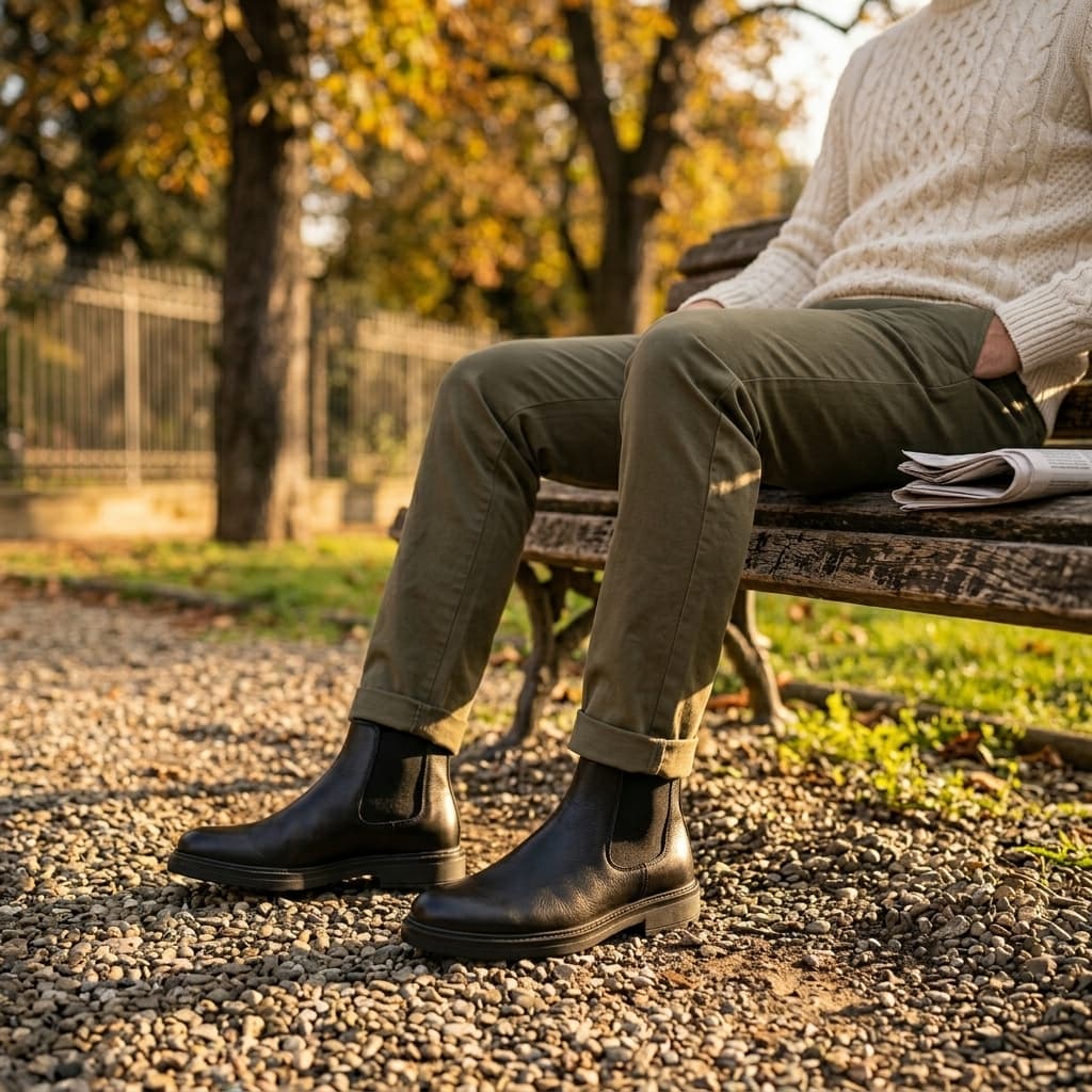 Botas Chelsea de Couro Vintage Radnor
