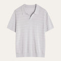 Camisa Polo de Malha Luxuosa de Algodão e Seda Ortigia