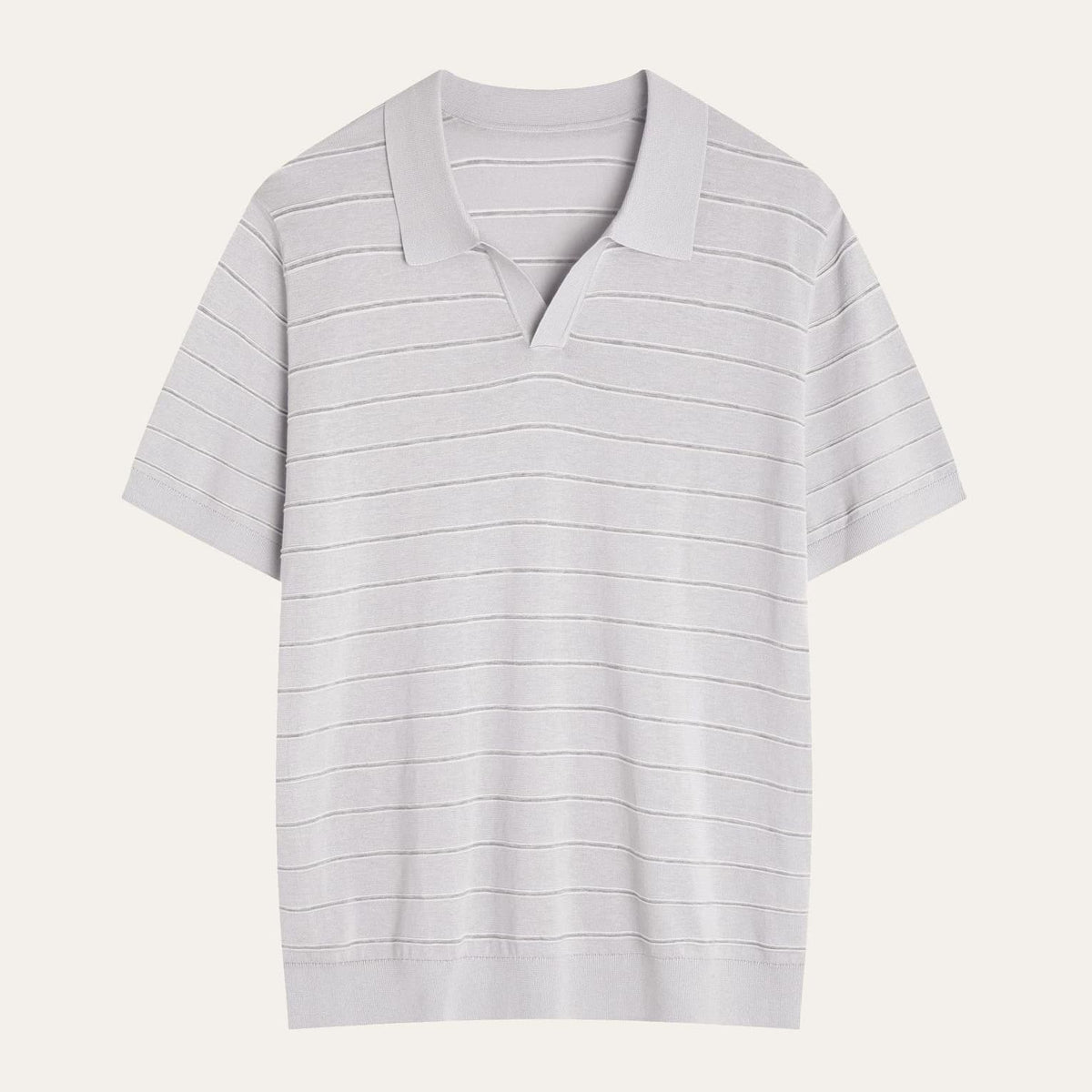 Camisa Polo de Malha Luxuosa de Algodão e Seda Ortigia