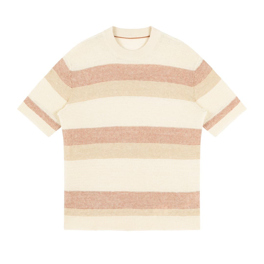 Camiseta de Linho Listrada Maratea
