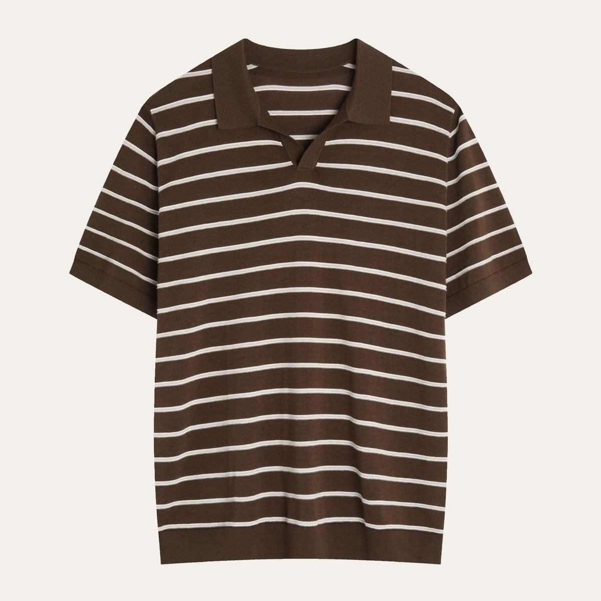 Camisa Polo de Malha Luxuosa de Algodão e Seda Ortigia
