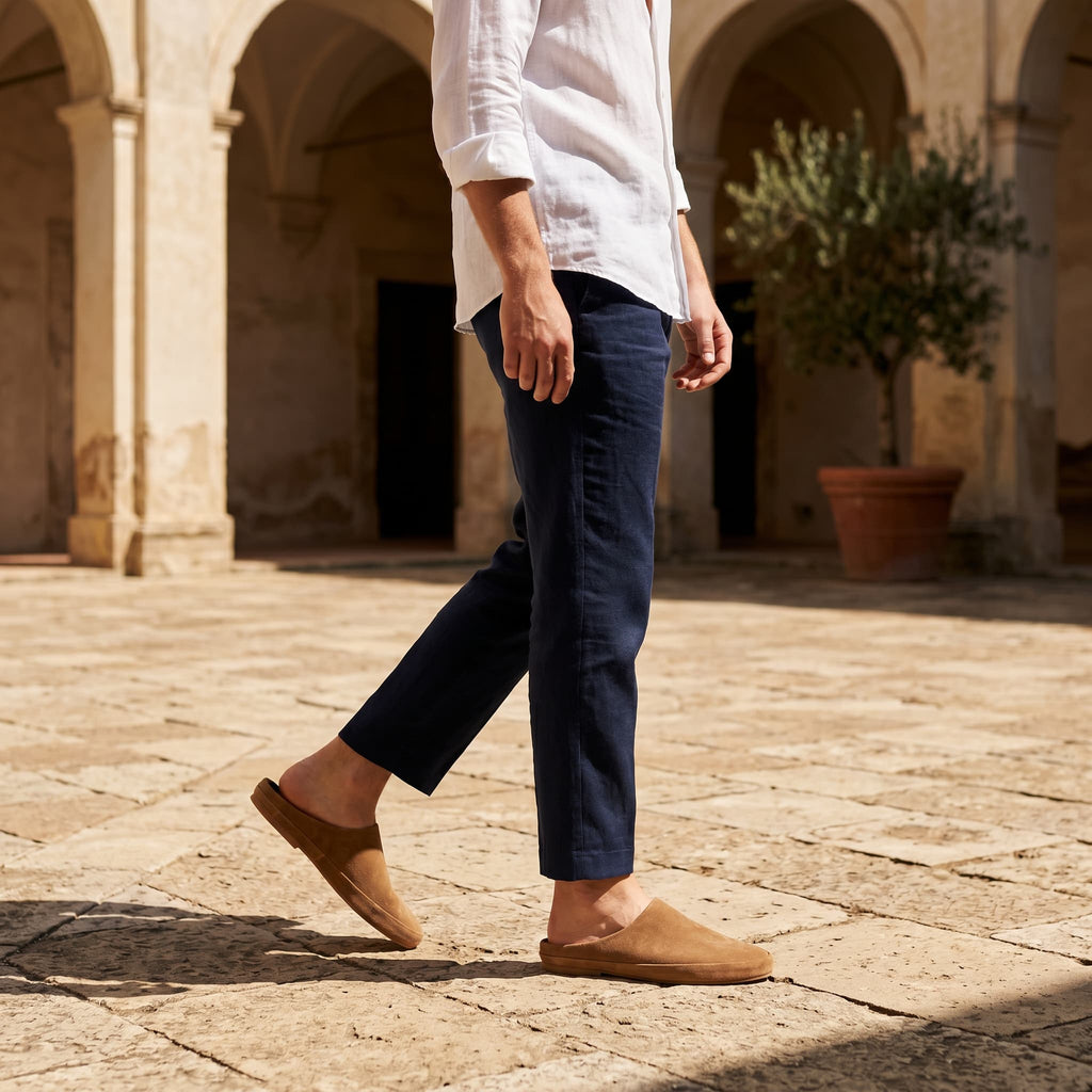 Mules Fenwick de camurça