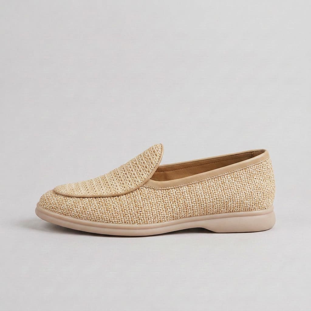 Mocassins Slip-On Bosa em Tela Trançada – Conforto Elegante e Respirável