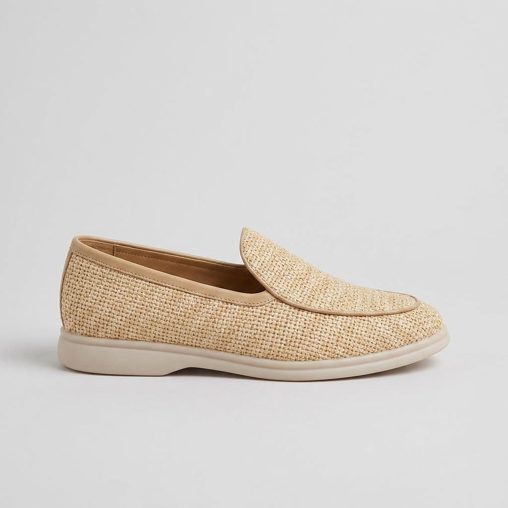 Mocassins Slip-On Bosa em Tela Trançada – Conforto Elegante e Respirável