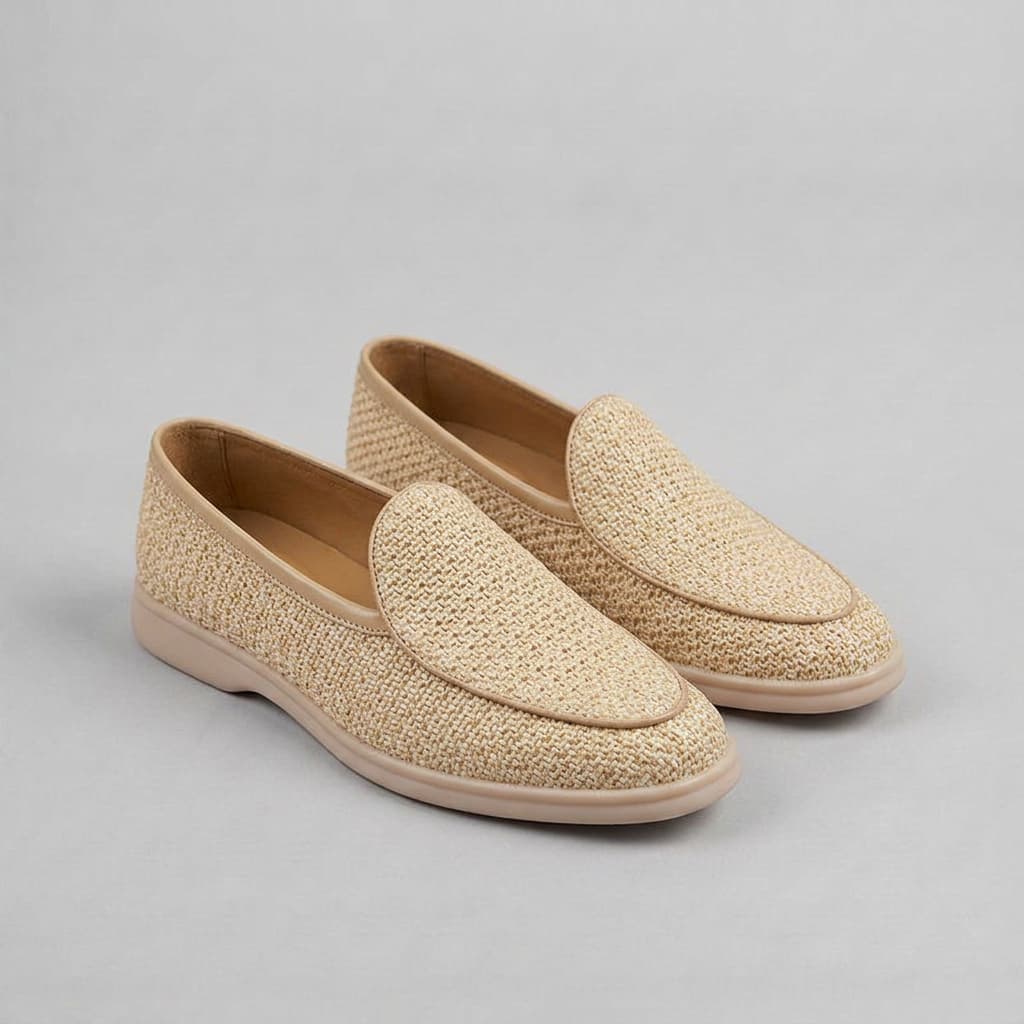 Mocassins Slip-On Bosa em Tela Trançada – Conforto Elegante e Respirável