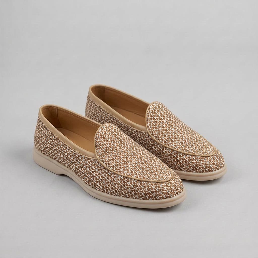 Mocassins Slip-On Bosa em Tela Trançada – Conforto Elegante e Respirável