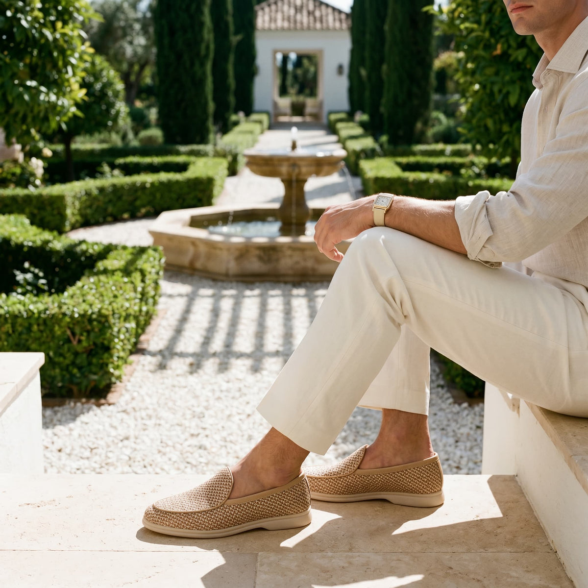 Mocassins Slip-On Bosa em Tela Trançada – Conforto Elegante e Respirável