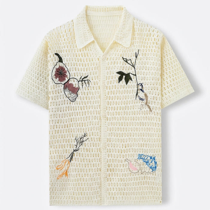 Camisa Polo de Crochê Capri
