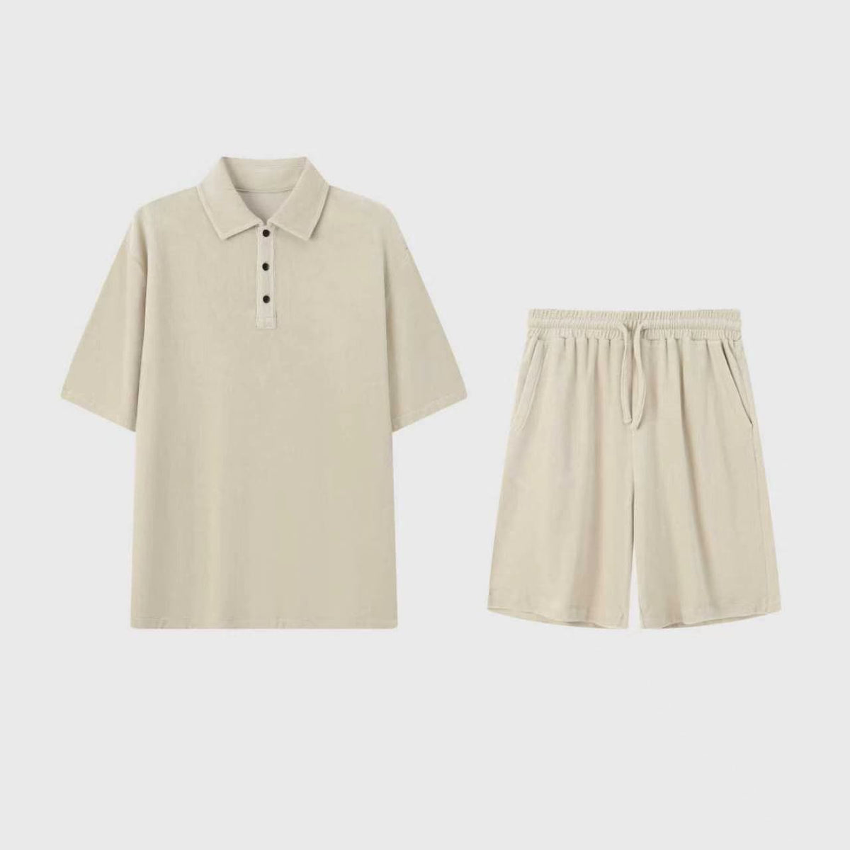 Conjunto Polo e Shorts em Felpa Premium Greenwich