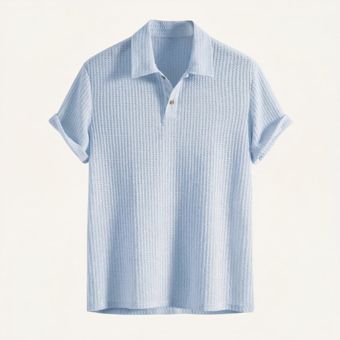 Camisa Polo Lido em Malha Waffle